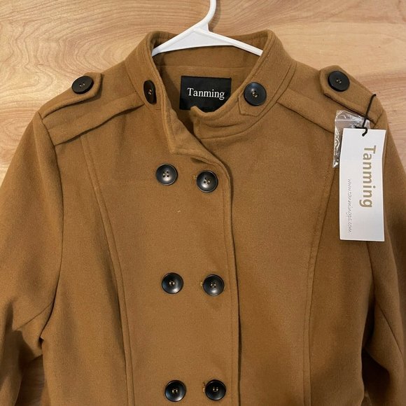 NWT Tanming womens sz large Double breasted Belted - Picture 4 of 10
